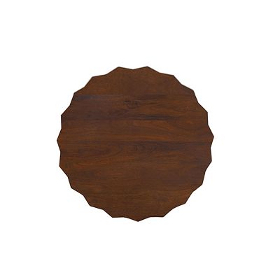 Carolina Chair & Table Mango Wood Faceted Round Coffee Table