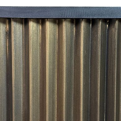 Carolina Chair & Table Brass Groove Wood Top Round Coffee Table