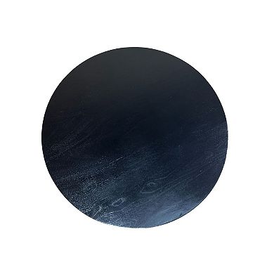 Carolina Chair & Table Brass Groove Round Coffee Table