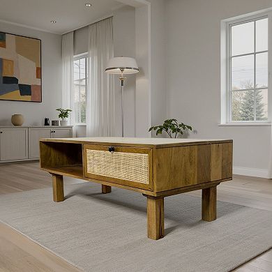 Carolina Chair & Table Dual-Compartment Wood Coffee Table