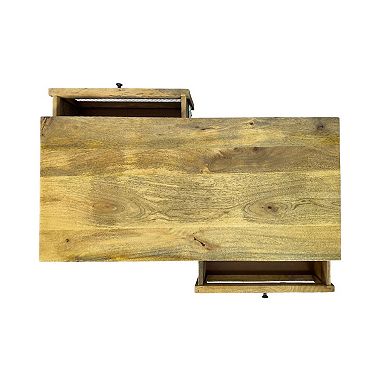 Carolina Chair & Table Dual-Compartment Wood Coffee Table