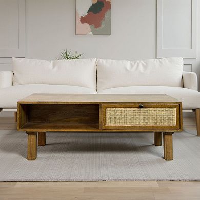 Carolina Chair & Table Dual-Compartment Wood Coffee Table