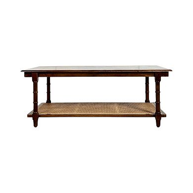 Carolina Chair & Table Chesterfield Wood & Cane Coffee Table