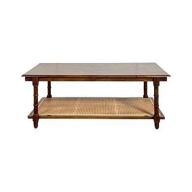 Carolina Chair & Table Chesterfield Wood & Cane Coffee Table