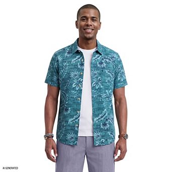 Men's IZOD Short Sleeve Chambray Dockside Shirt