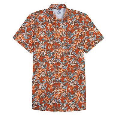 Men's IZOD Short Sleeve Chambray Button-Down Shirt