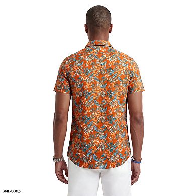 Men's IZOD Short Sleeve Chambray Button-Down Shirt