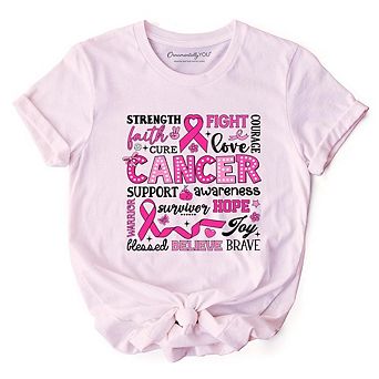 Breast Cancer Awareness Ribbon T-Shirt, In October We Wear Pink Support Tee