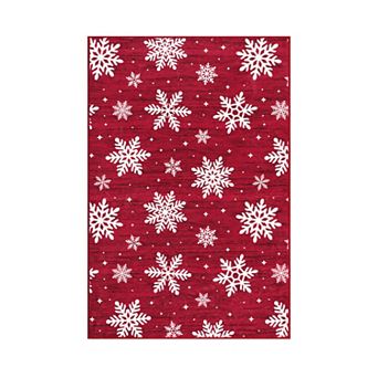 Garvee Christmas Area Rug Machine Washable Non Slip Rugs for Living Room Entrance
