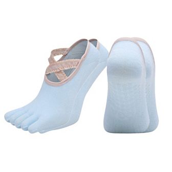 Women's 2-Pack Toe Grip Ballet Socks with Crisscross Elastic Bands and Soft Stretch Knit