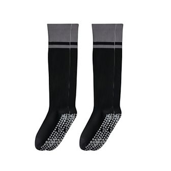 Women's 2-Pack Knee High Grip Socks with Ribbed Texture and Anti-Slip Soles for Studio Workouts