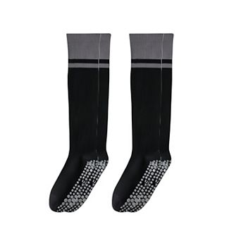 Women's 2-Pack Knee High Grip Socks with Ribbed Texture and Anti-Slip Soles for Studio Workouts