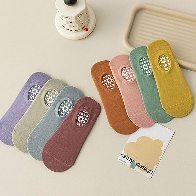 Women's 3-Pack Ballet Cut Grip Socks with Non-Slip Sole Design for Pilates and Indoor Movement