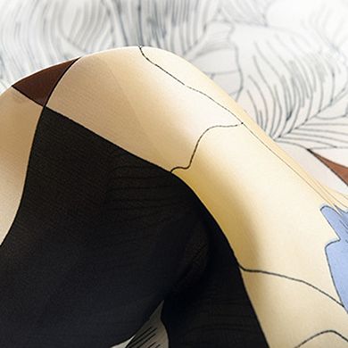 Women's Large Floral Print Square Scarf with Silky Fabric Lightweight Versatile Fashion Accessory