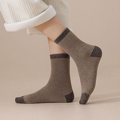 Women's 3 - Pack Colorblock Crew Socks with Soft Knit Fabric and Reinforced Heel and Toe
