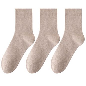 Women's 3 - Pack Classic Crew Socks with Soft Stretch Knit Fabric and Comfortable Ribbed Cuff