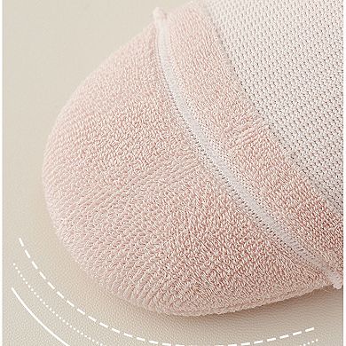 Women's 2-Pair Ribbed Crew Socks with Contrast Toe and Heel Design and Modern Abstract Knit Pattern