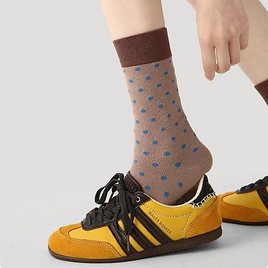 Women's 3 Pack Crew Socks Set Ribbed Knit Athletic Stripe and Classic Pattern Casual Everyday Wear