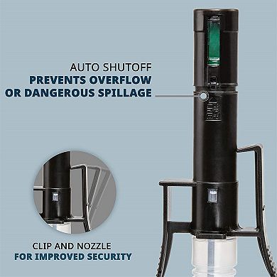 Jumbl Fuel Transfer Pump, Battery-Powered, 2.3 gal/Min Liquid Transfer for Water & More - Grey