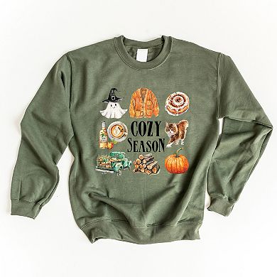Cozy Season Watercolor Icons - Womens Sweatshirt