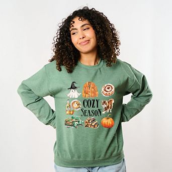 Cozy Season Watercolor Icons - Womens Sweatshirt