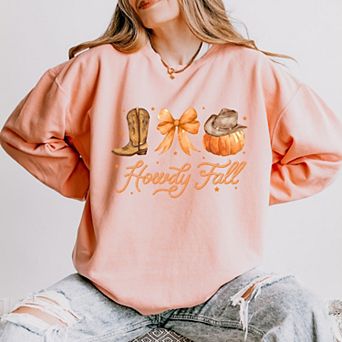 Coquette Howdy Fall - Women's Lightweight Garment Dyed Sweatshirt
