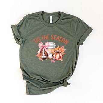 Coquette Tis The Season Fall - Womens Short Sleeve Graphic T-Shirt