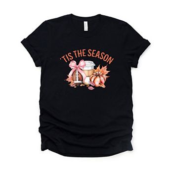 Coquette Tis The Season Fall - Womens Short Sleeve Graphic T-Shirt