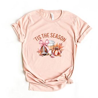 Coquette Tis The Season Fall - Womens Short Sleeve Graphic T-Shirt