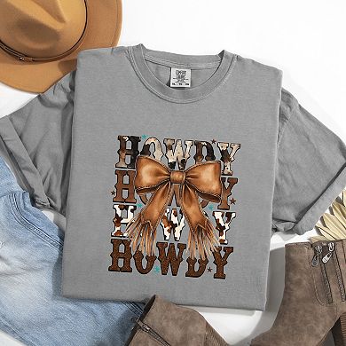 Coquette Howdy Stacked - Women's Garment Dyed Graphic T-Shirt
