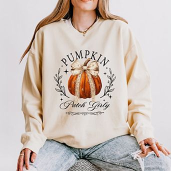 Coquette Pumpkin Patch Girly - Women's Lightweight Garment Dyed Sweatshirt