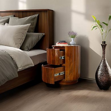 Carolina Chair & Table Accent Table with Grooves & 2 Drawers