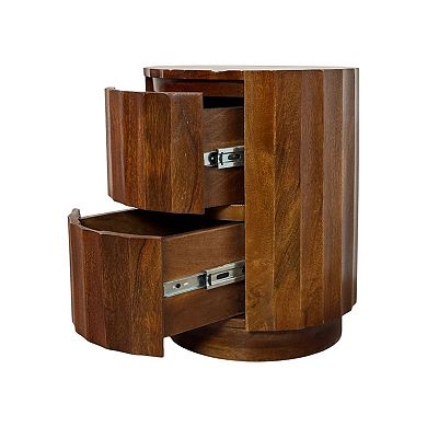 Carolina Chair & Table Accent Table with Grooves & 2 Drawers