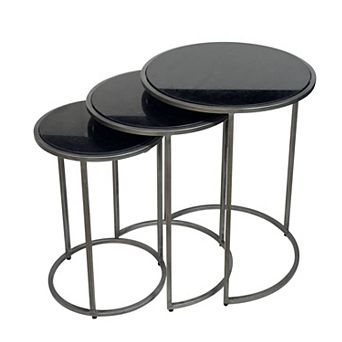 Carolina Chair & Table 3 pc Round Nesting Accent Table Set