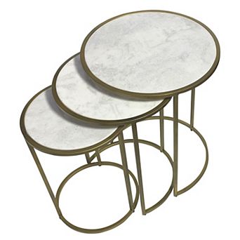 Carolina Chair & Table 3 pc Round Nesting Accent Table Set