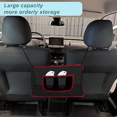 Dog Car Net Barrier, with Stretchable Storage Bag, Keep Pet Dogs in the Back Seats, Easy Install