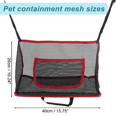 Dog Car Net Barrier, with Stretchable Storage Bag, Keep Pet Dogs in the Back Seats, Easy Install