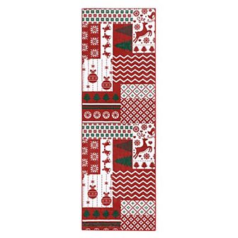 Garvee Machine Washable Christmas Non Slip Area Rug for Holiday Decor