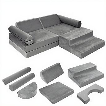 Garvee 14 pc Kids Multifunctional Tank-Style Play Couch Set