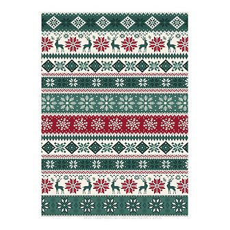 Garvee Washable Christmas Boho Area Rug Non Slip Stain Resistant Carpet for Entrance Kitchen