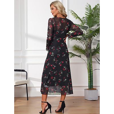 Women's Maternity 2-Piece Dress Mesh Ruched Side Bodycon Wedding Guest  Party Pregnancy Dresses