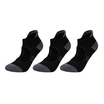 Women's 3-Pack Low Cut Performance Socks with Arch Support Cushioned Sole and Non-Slip Grip Heel