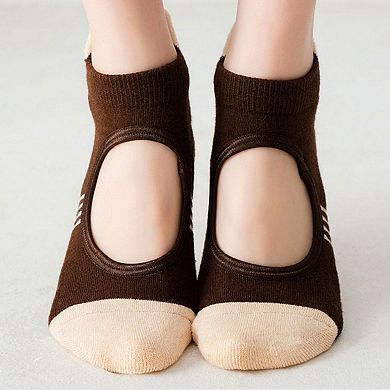 Women's 3-Pack Low Cut Performance Socks with Arch Support Cushioned Sole and Non-Slip Grip Heel