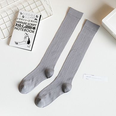Women's 3-Pack Knee-High Ribbed Socks with Soft Stretch Knit Fabric and Lightweight Everyday Comfort