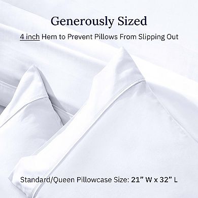 California Design Den 100% Cotton Pillow Cases Set of 2 - 400 Thread Count Sateen, Soft & Breathable