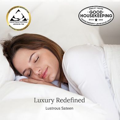 California Design Den 100% Egyptian Cotton Sateen Pillowcases Set of 2