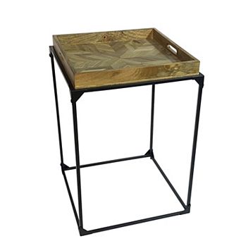 Carolina Chair & Table Removable Tray Accent Table with Metal Base