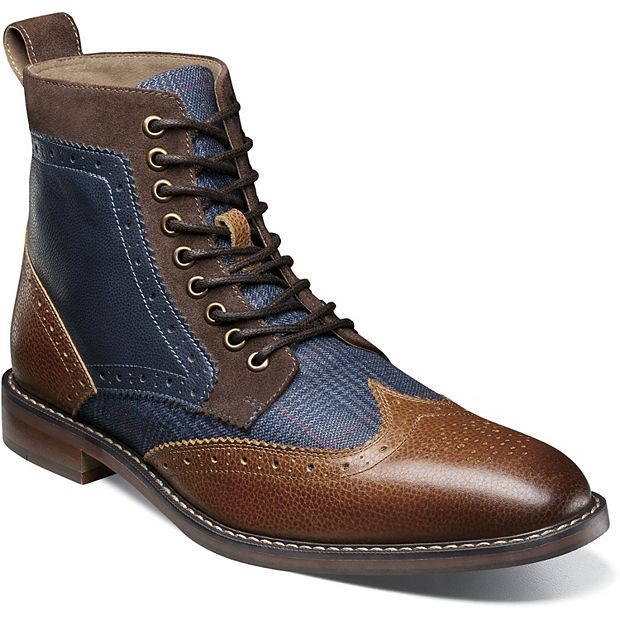 Stacy Adams Finnegan Men's Wingtip Lace-Up Ankle Boots