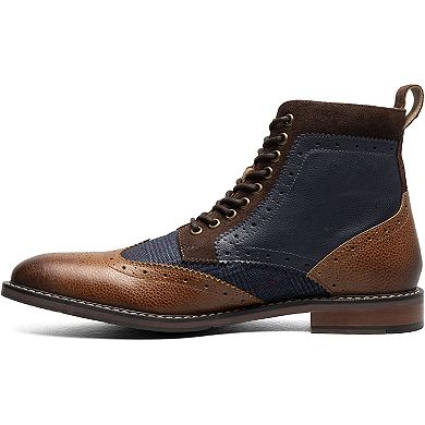 Stacy Adams Finnegan Men's Wingtip Lace-Up Ankle Boots