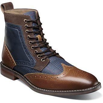 Stacy Adams Finnegan Men's Wingtip Lace-Up Ankle Boots